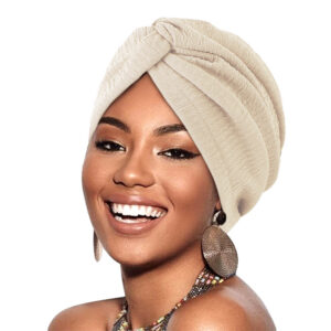 Ruffled Cross-Headscarf Hat Ethnic Wrap